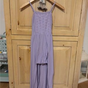 Art Class Eyelet Lavender Dress